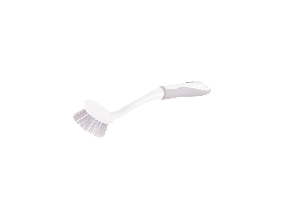 Round Cleaning Brush - White & Light Grey