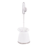 Toilet brush with holder, White & Grey