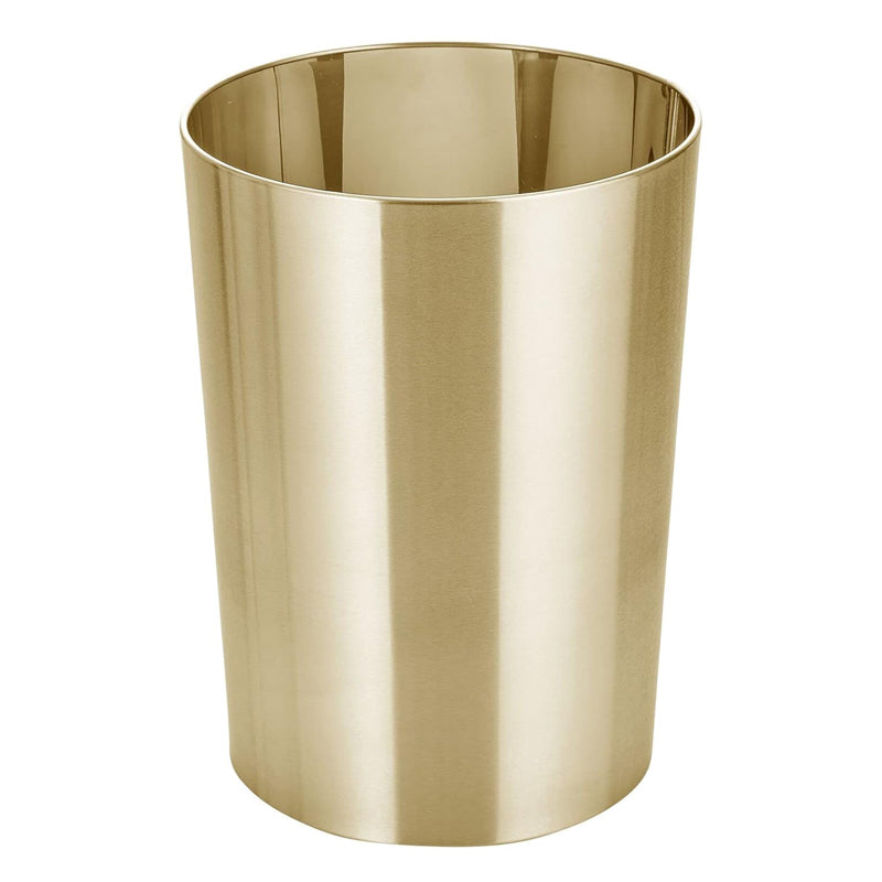 Round Steel Dustbin 24X29.5Cm -Gold