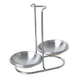 Stainless steel ladle holder double