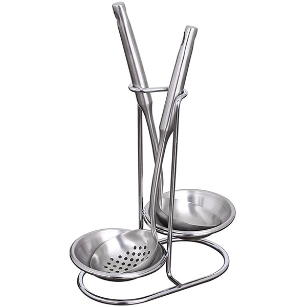 Stainless steel ladle holder double