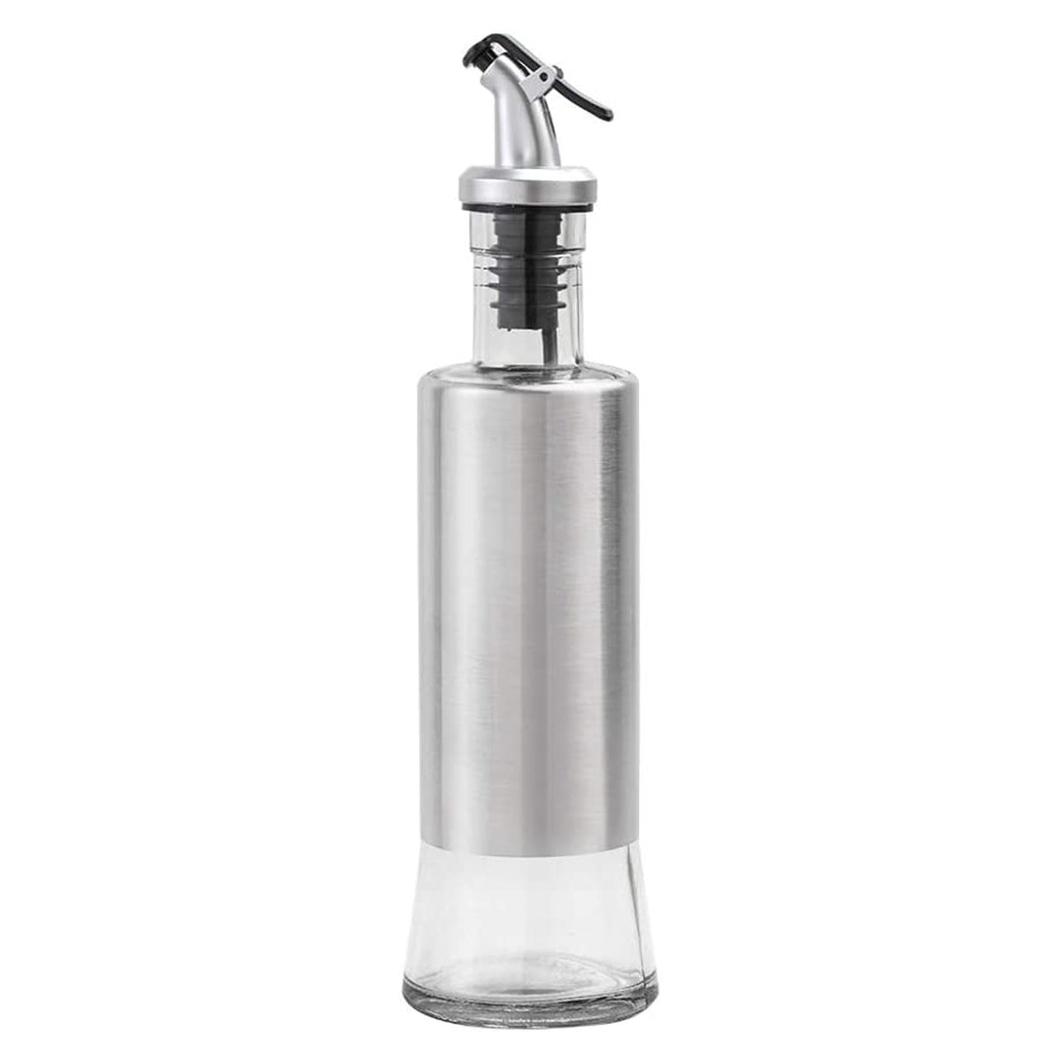 Oil and Vinegar Bottle with Black Lid