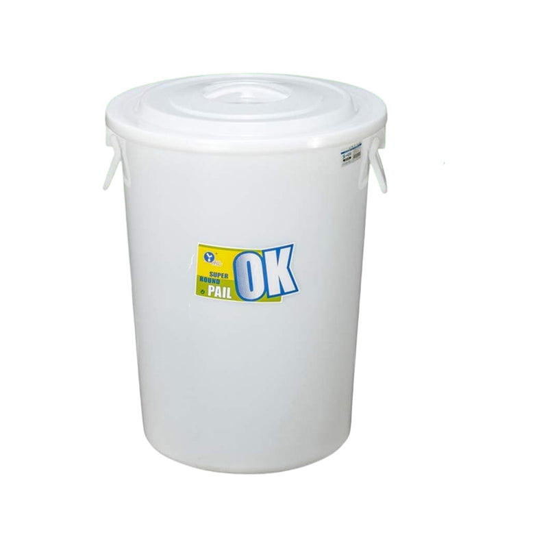 Kyman Bucket With Cover 22X23Cm - White
