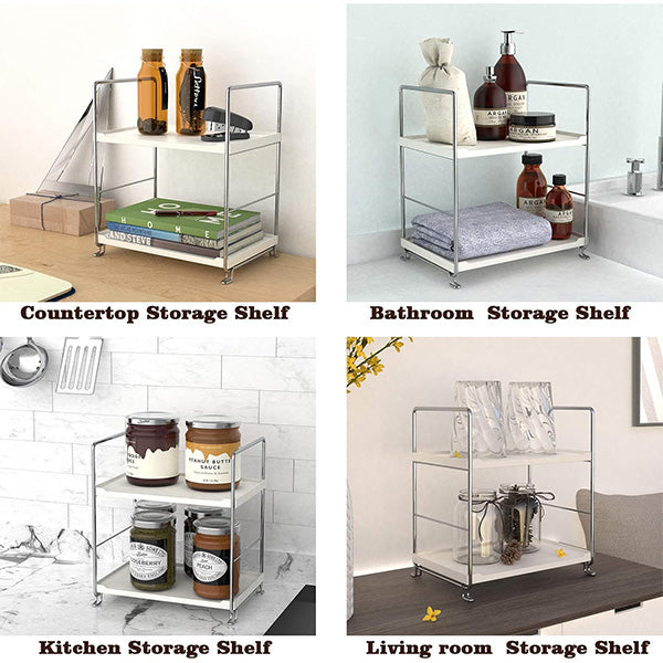 2-tier bathroom shelf