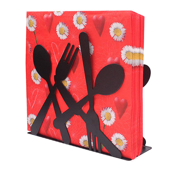 Metal napkin holder -Black