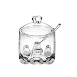 Acrylic sugar bowl with spoon