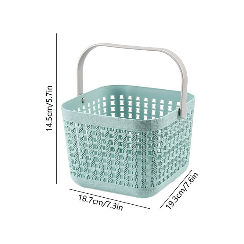 Multi Purpose Plastic Basket With Handle 19Cm - Blue