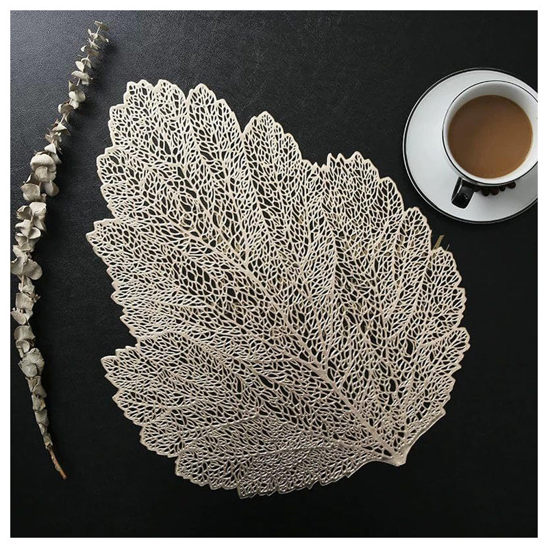Leaf-Patterned Tablecloth, 46 Cm - Silver