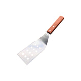 S.L Steel Cutting Spatula W/Wooden Handle-Brown