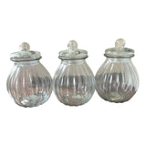 3 Pcs Glass Jar 5L W/Lid- Clear
