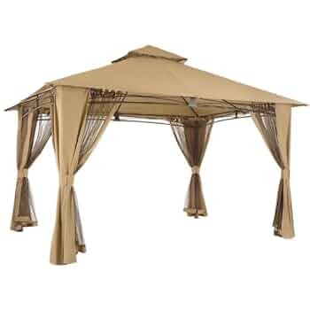 Pavilion With Curtain 3x3m - Light Beige