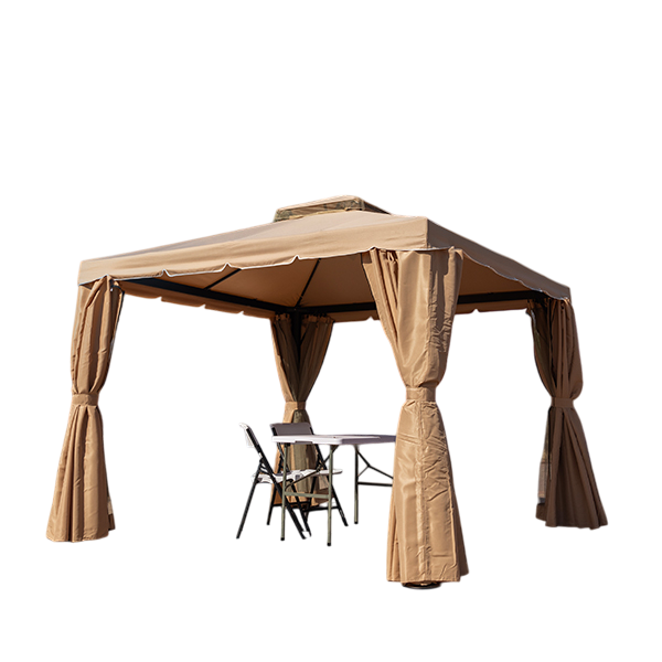 Pavilion With Curtain 3x3m - Light Beige