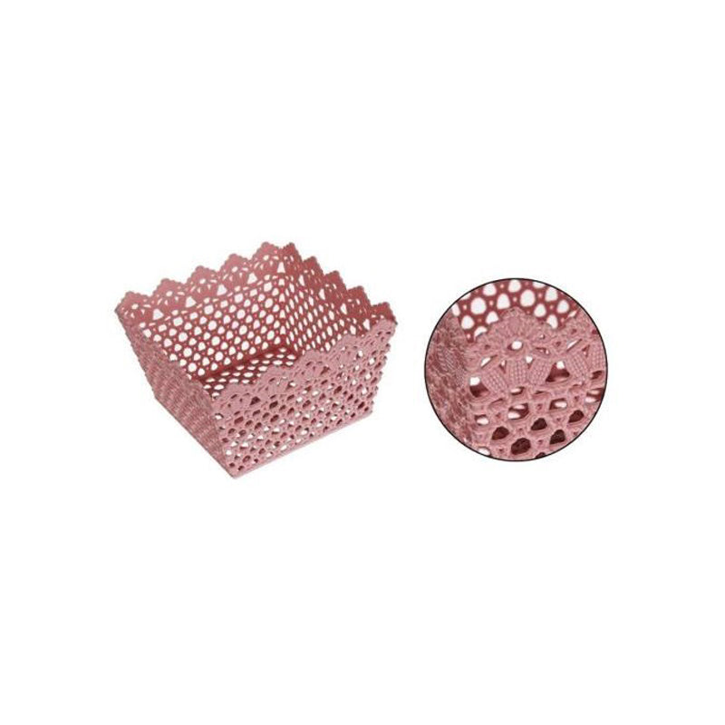 Storage Box 18.2X18.2X11Cm-Pink
