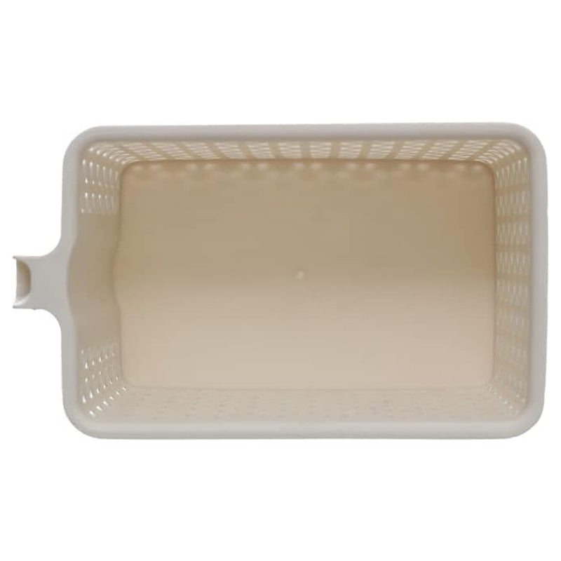 El Watania Plastic Storage Basket 28X19.5X17.9Cm - Beige