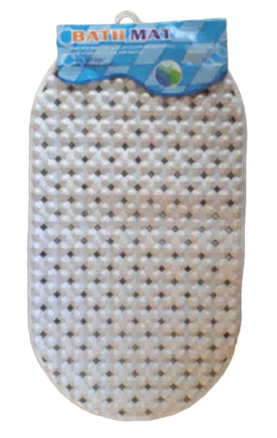 Oval Bath Mat – 68 × 36 Cm, 480 G, With Hanging-White