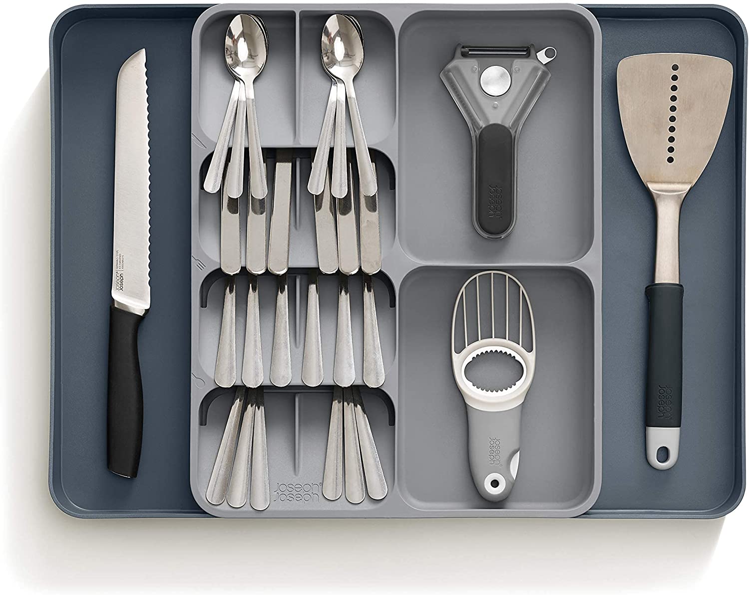 2 Layer folding cutlery holder - Grey Color