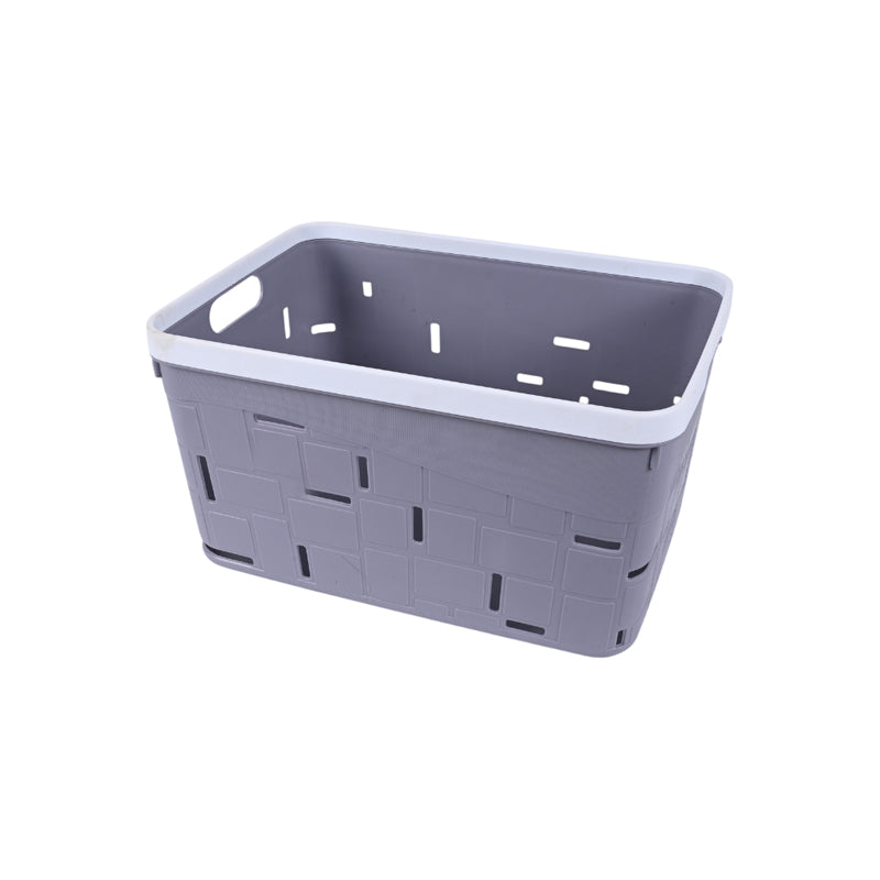 Portable Plastic Dirty Clothes & Shopping Basket - Light Grey