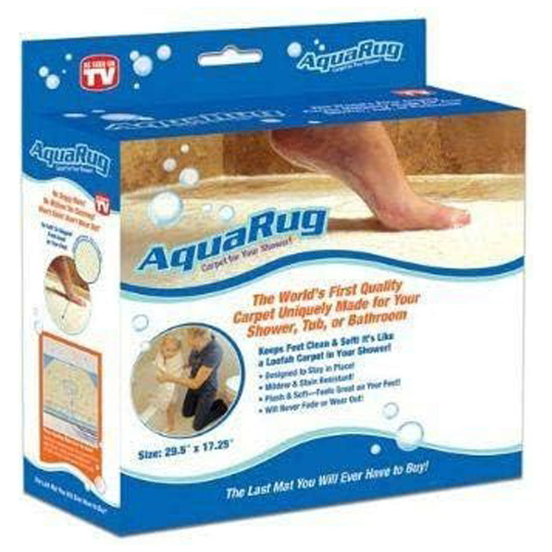 Aqua Rug Bath Mat-Off-White