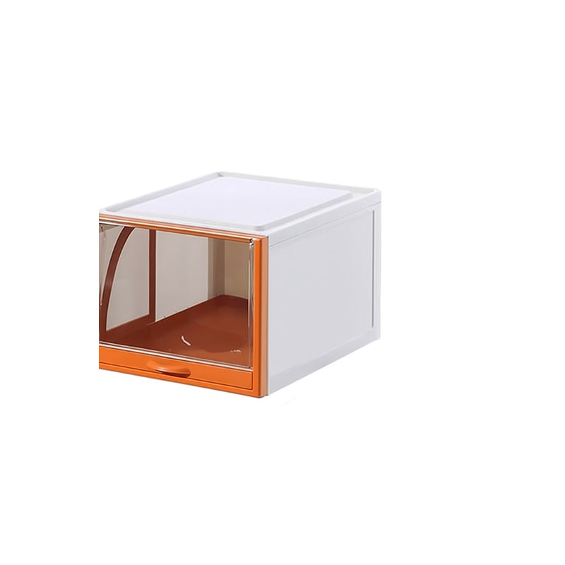 Moeido Shoes Box Orange 35X26X19Cm - White And Orange