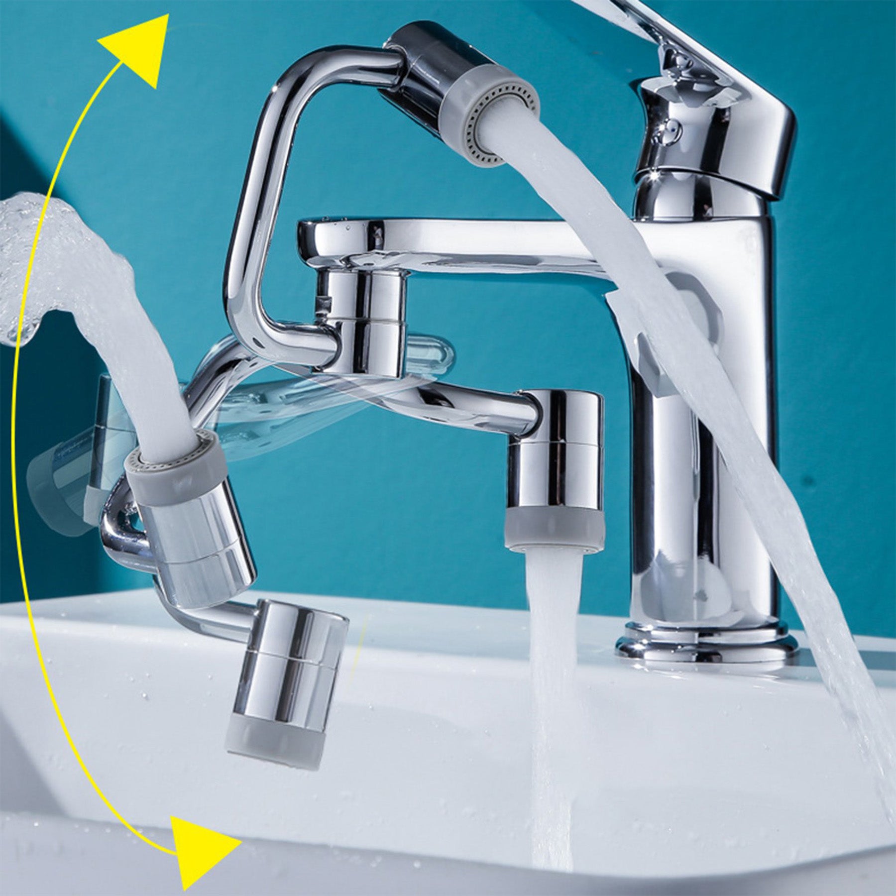 Universal extension faucet splash spray head