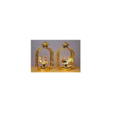 Plated Iron Led Lamp Moon - Gold