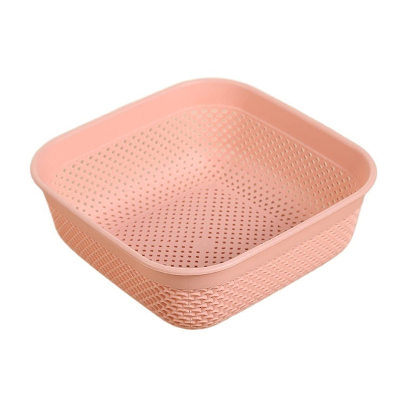 Storage Basket 21.3X21.3X7Cm-Pink