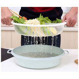 Style Degree 2-Piece Kitchen Colander Strainer Bowl Set 44.5X38X8.2Cm - Blue
