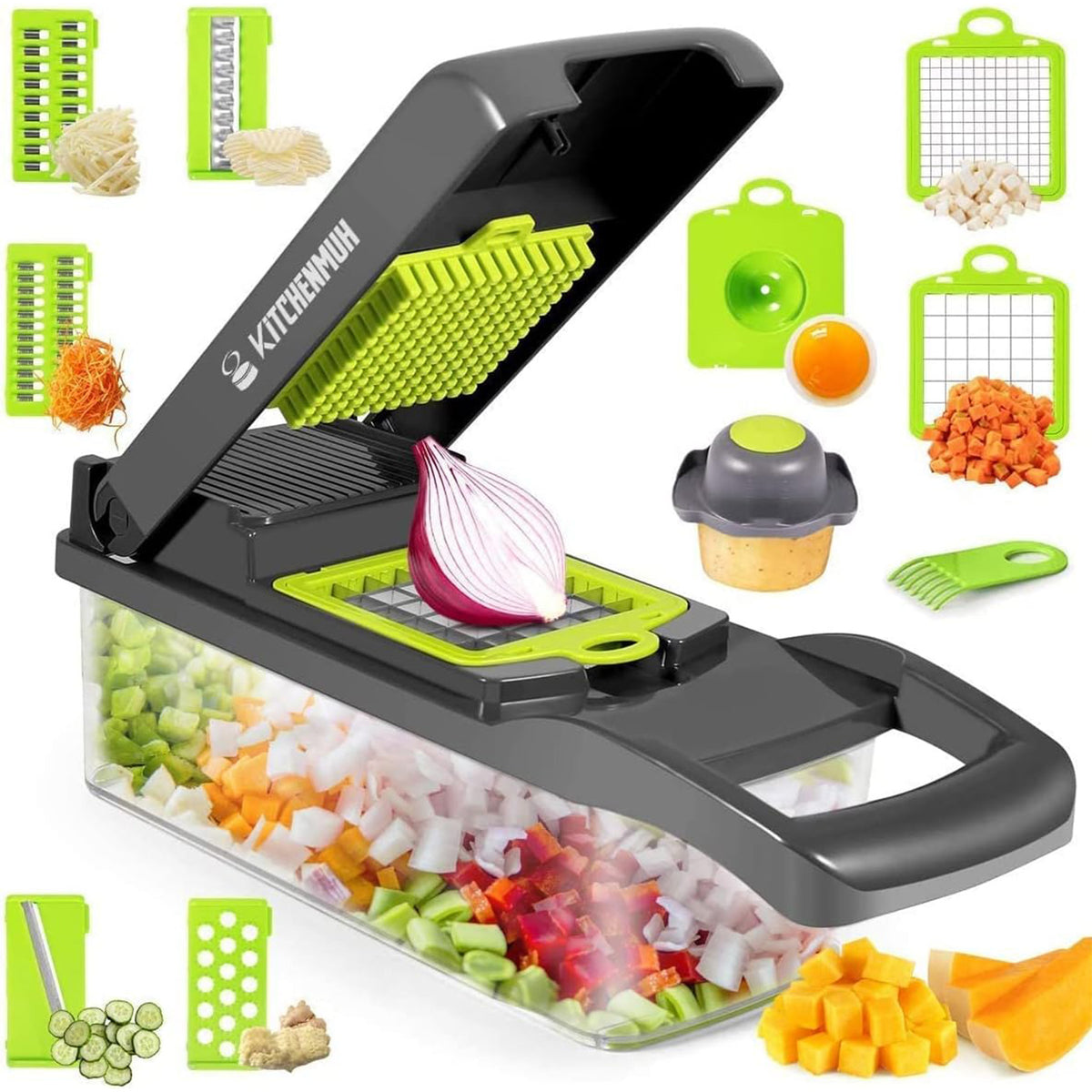 Vegetables Cutter , Grey & Green Color