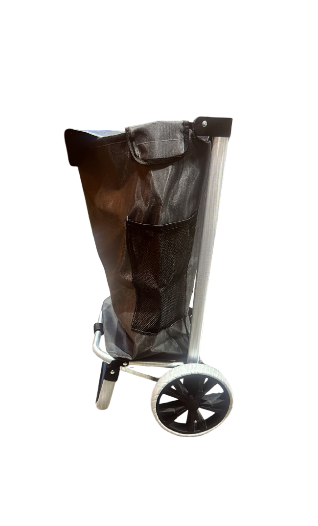 Shopping Bag With Wheels - Black