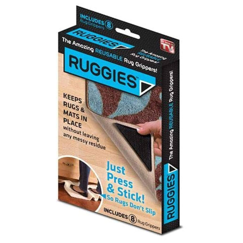 Reusable Rug Grippers 4 Pc - Black