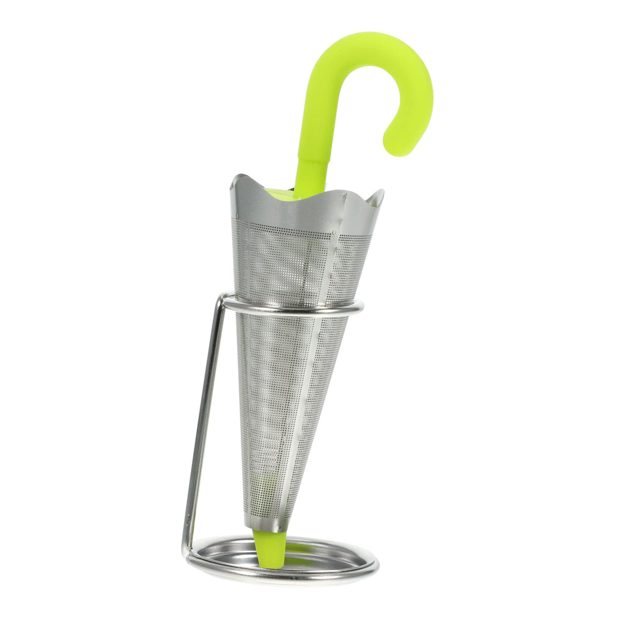 Tea Strainer-Green-Silver