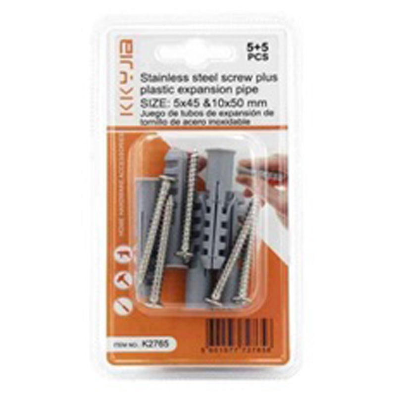 Braun S.Steel Screw Plus Platic Expansion Pipe-Gray
