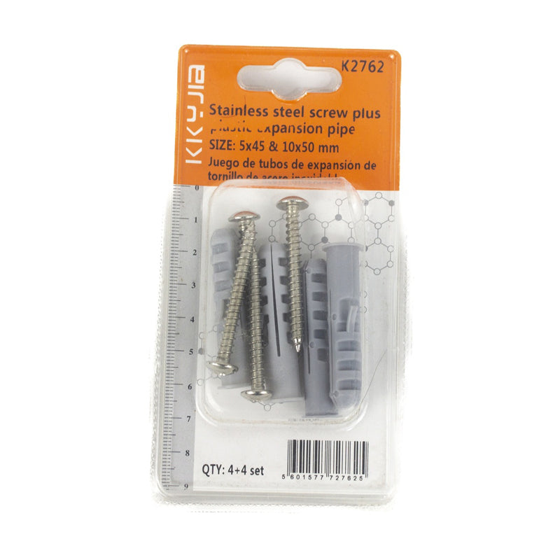 Kkyjia Screw Plus Plastic Expansion Pipe - Grey