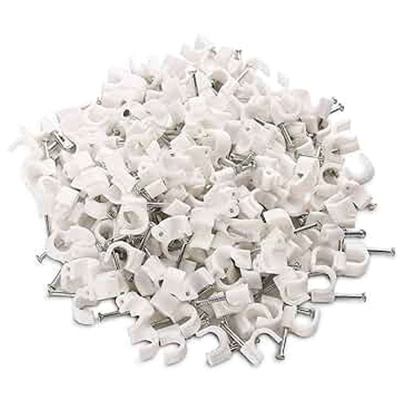 20 Piece Square Cable Clips-White