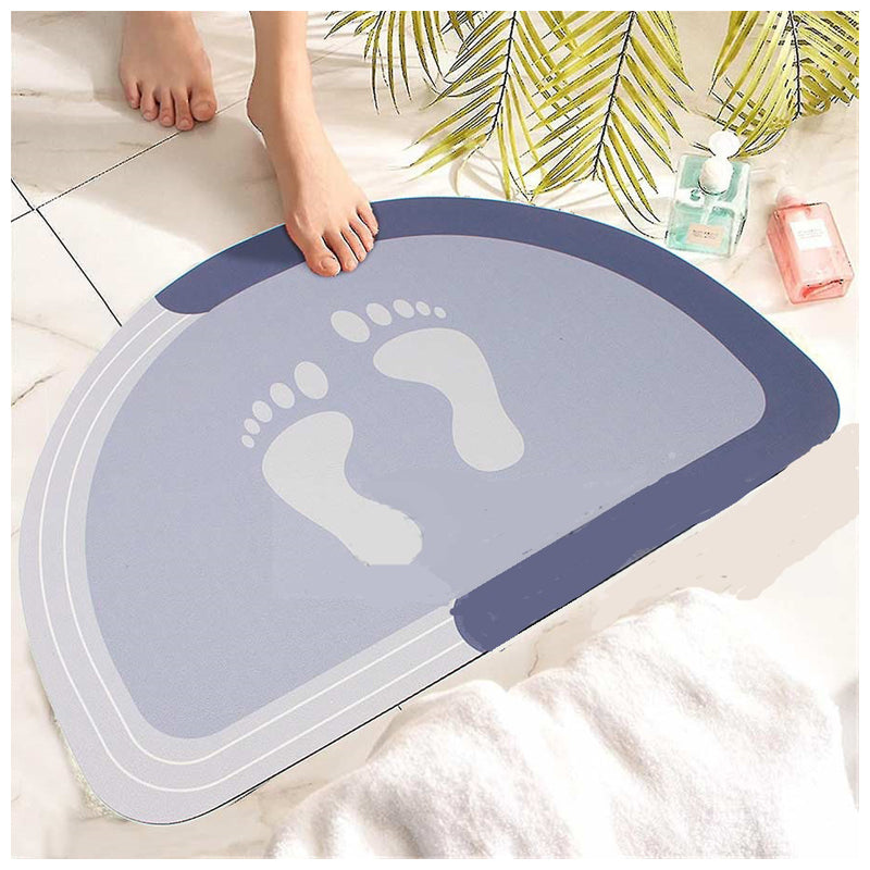Rugsun Half Round Rubber Floor Mat 50X80Cm-Purple