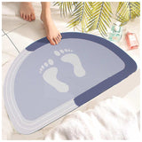 Rugsun Half Round Rubber Floor Mat 50X80Cm-Purple