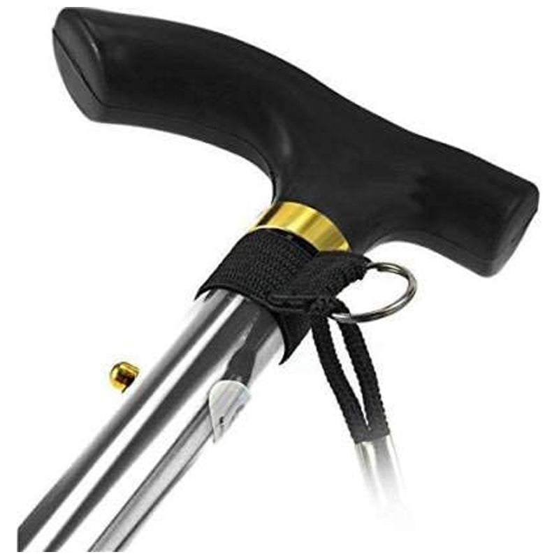 Alu Folding Cane- Silver And Black