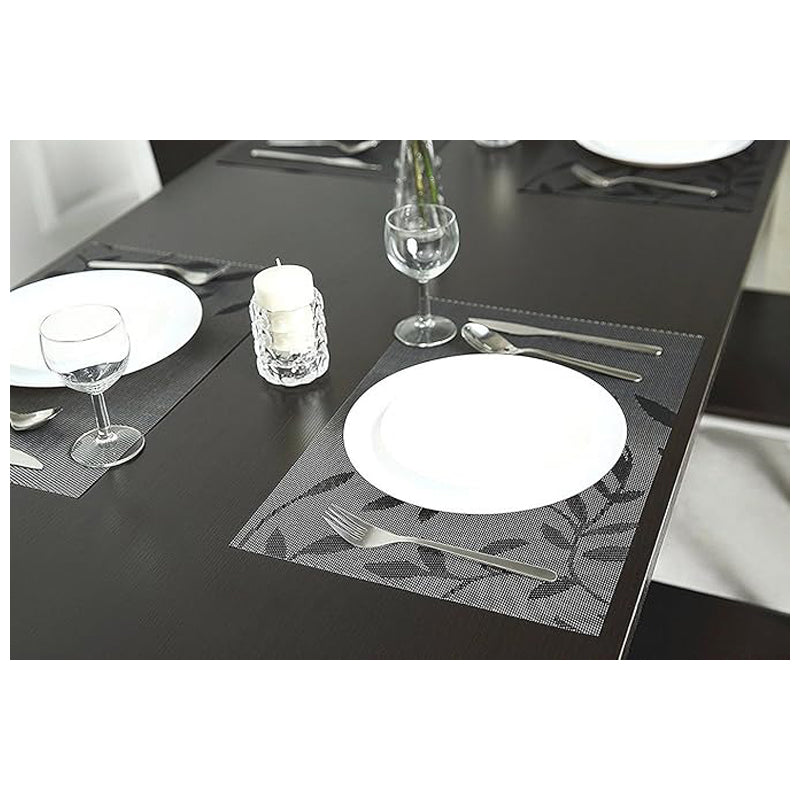 6Pcs Place Mat 30X45Cm - Black