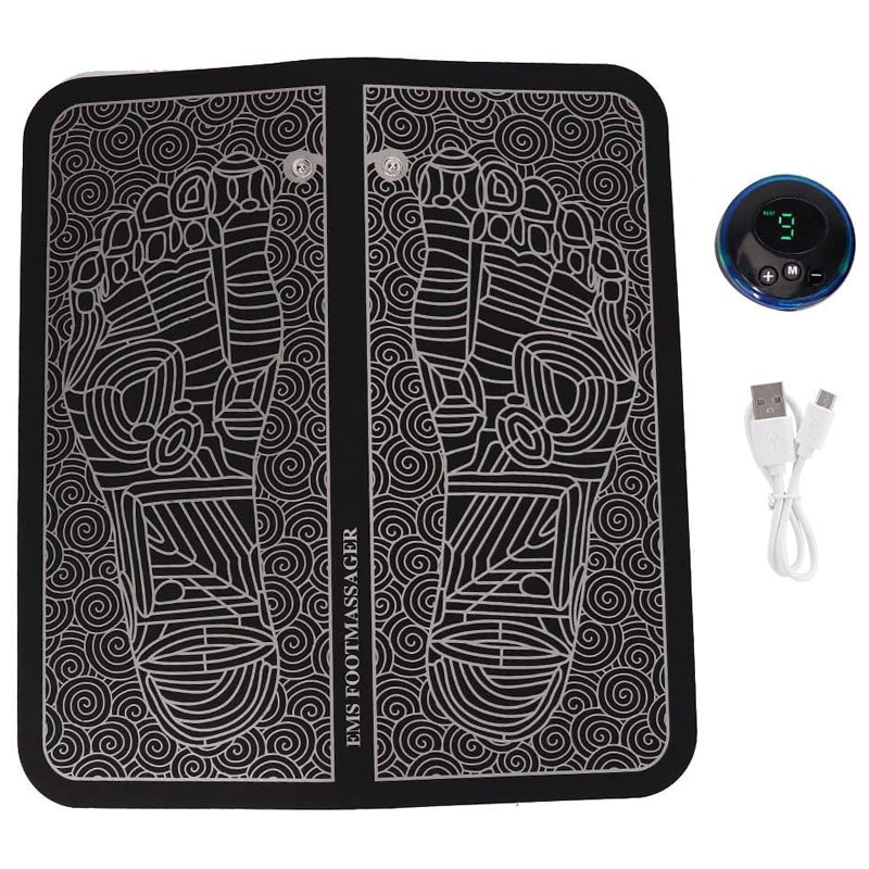 Ejoyous Foot Massager – Rechargeable Smart Massage Mat (Usb Powered) - Black