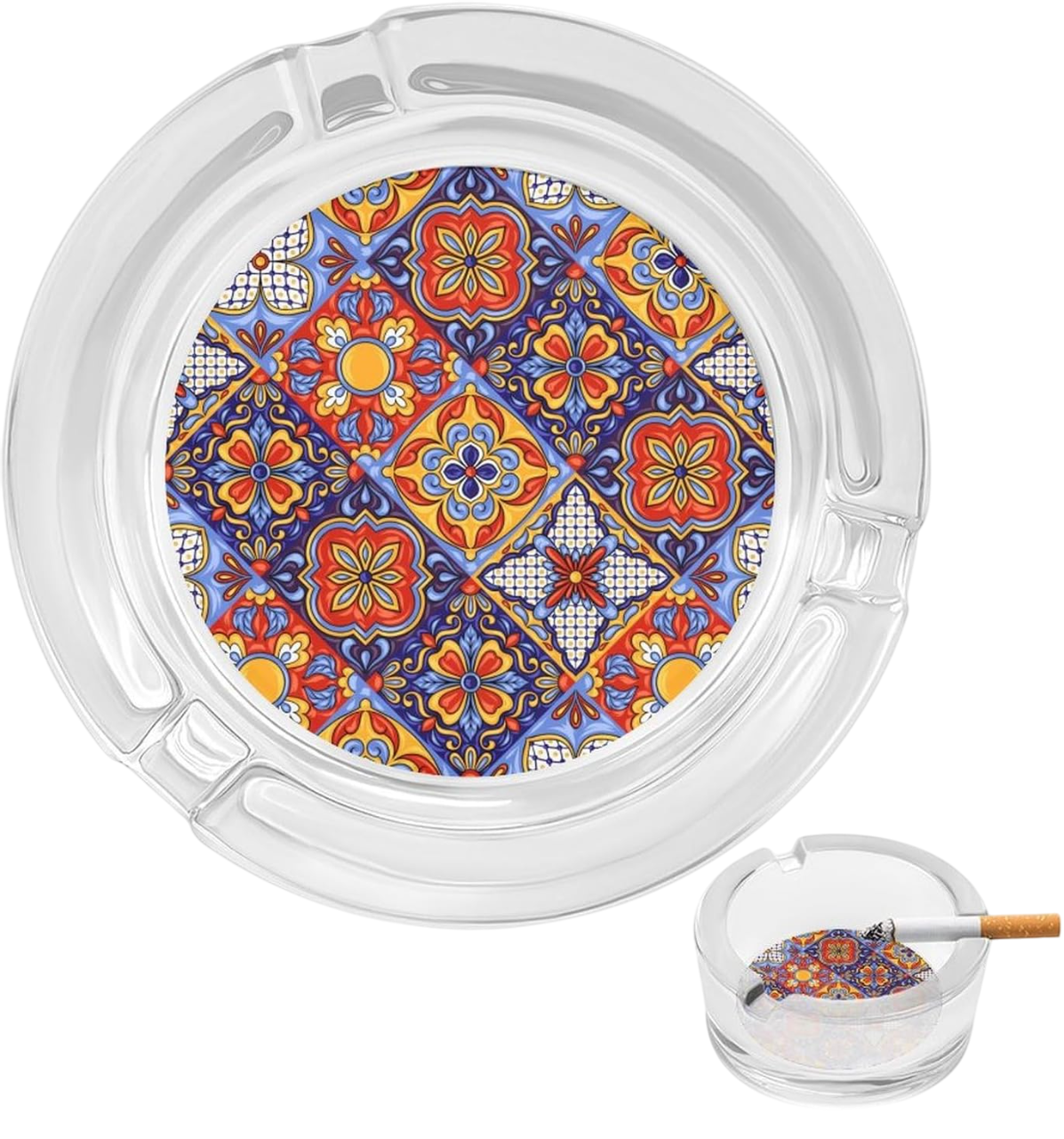 Glass Ashtray -Mutlicolour