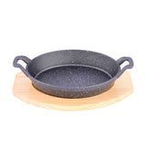 Fry Pan With Wooden Platter
