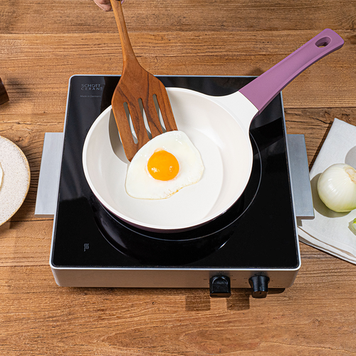 Frying Pan With Spoon 14Cm - Purple