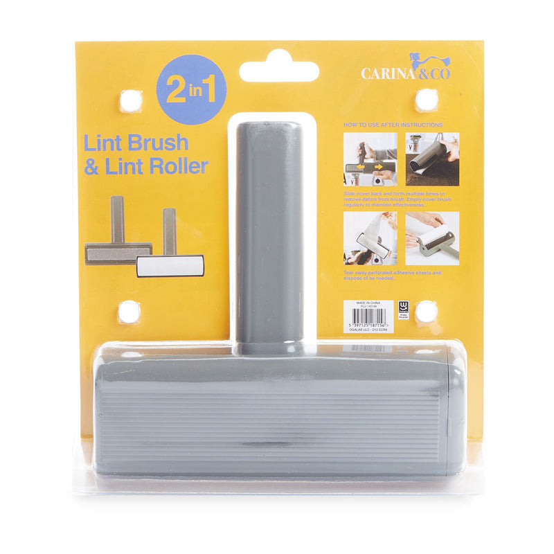 Carina & Co Lint Brush & Lint Roller-White