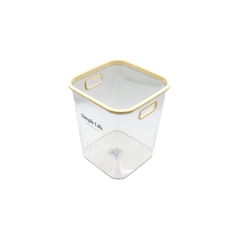 Trash Can Square Big Clear 
25X25X29Cm -Clear