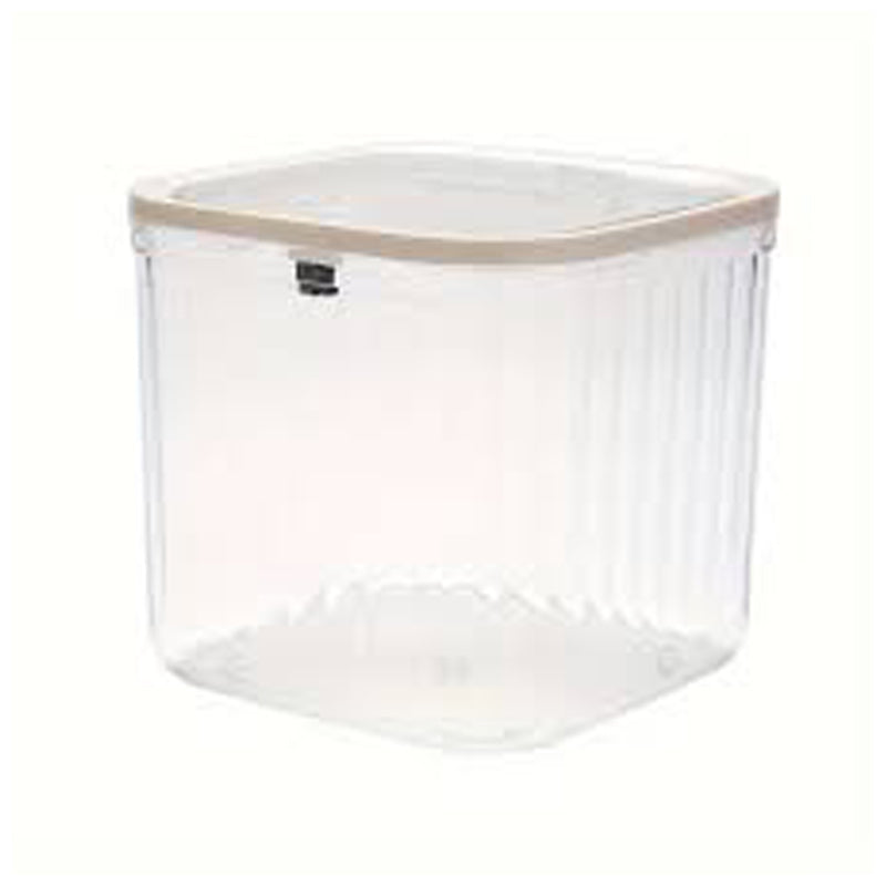 Storage Box Square With Lid Big 15.2 × 15.2 × 14.2 Cm-Clear