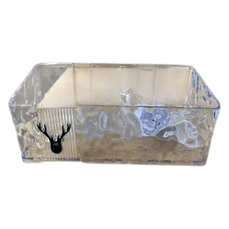 Rectangle Storage Box W/Traceless Sticker 28X11X6Cm- Clear