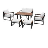 6Pcs Alu Sofa Set - White Cushion