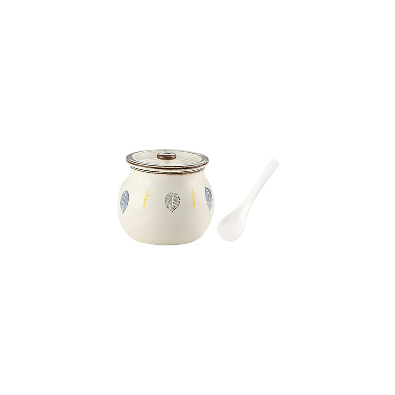 Soup Bowl With Spoon-White