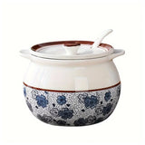 Zrxmnoth Soup Bowl With Spoon-White