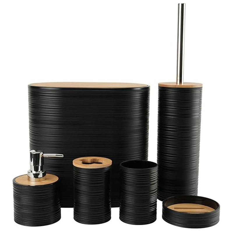 8Pcs Bathroom Accessory - Black